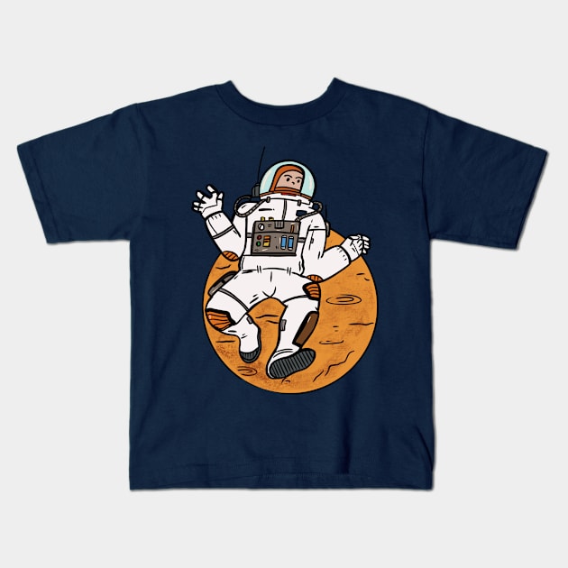 Astronout on space Kids T-Shirt by RiyanRizqi